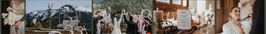 Mariage en montagne au Gîte du Passant en Haute-Savoie, avec cérémonie, réception et vue sur les Alpes