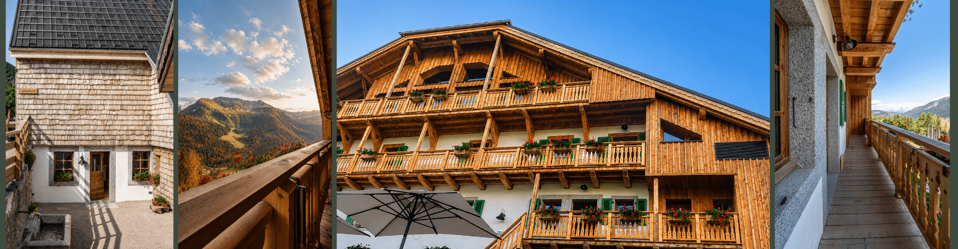 Gîte du Passant au Reposoir en Haute-Savoie, chalet de montagne avec balcons et vue panoramique sur les sommets